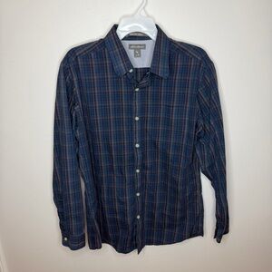 Eddie Bauer Navy Plaid Shirt